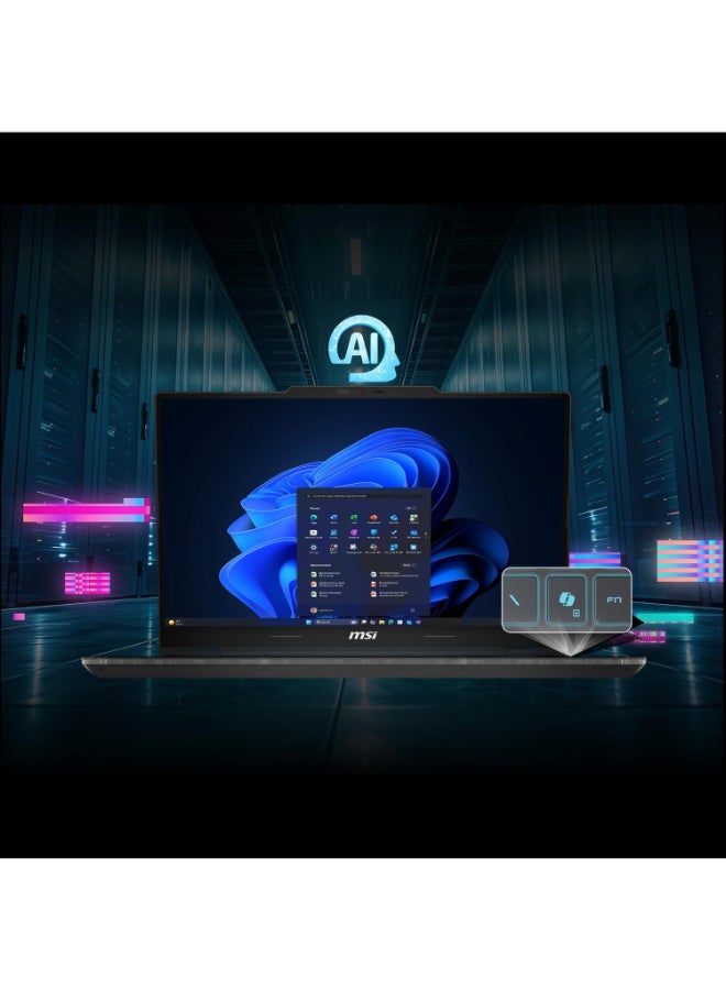 إم اس أي لابتوب الألعاب سايبورغ 15 (2025) مع معالج إنتل كور i7-13620H، شاشة 15.6 بوصة FHD 144Hz، 8GB Nvidia RTX 5050، 16GB RAM، 512GB SSD ويندوز 11 برو، لوحة مفاتيح إنجليزية/عربية، أسود شفاف + ترخيص مدى الحياة لبرنامج أوفيس 2024 - Image 5